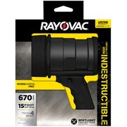 RAYOVAC Flashlight, Rov Indestructible DIY6AASP-BC